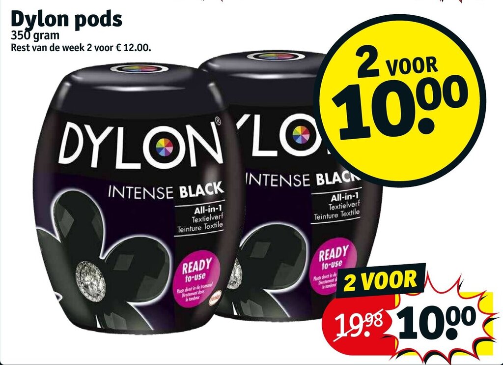 Dylon pods 350 gram aanbieding bij Kruidvat