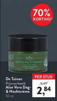 Holland & Barrett Aloe vera dag& nachtcrème aanbieding