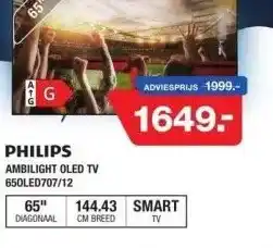 Electroworld Philips ambilight oled tv 650led707/12 aanbieding