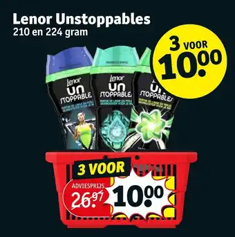 Kruidvat Lenor Unstoppables 210 en 224 gram aanbieding