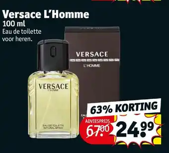 Kruidvat Versace L'Homme 100 ml aanbieding