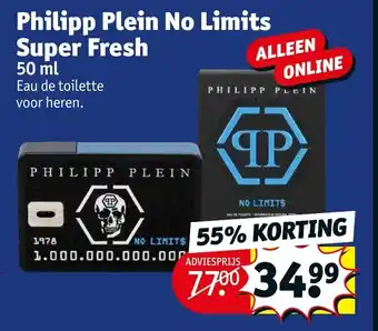 Kruidvat Philipp Plein No Limits Super Fresh 50 ml aanbieding