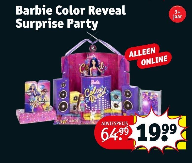 Barbie Color Reveal Suprise Party aanbieding bij Kruidvat