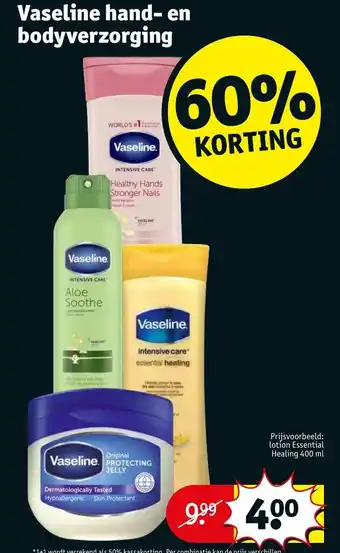 Kruidvat Vaseline hand-en bodyverzorging aanbieding