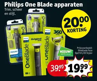 Kruidvat Philips One Blade apparaten aanbieding