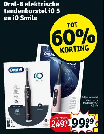 Kruidvat Oral-B elektrische tandenborstel i0 5 en i0 Smile aanbieding