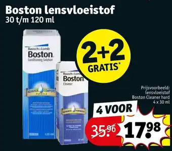 Kruidvat Boston lensvloeistof 30 t/m 120ml 2+2 gratis aanbieding