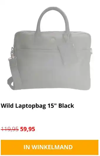 thebagstore.nl Wild Laptopbag 15" Black aanbieding