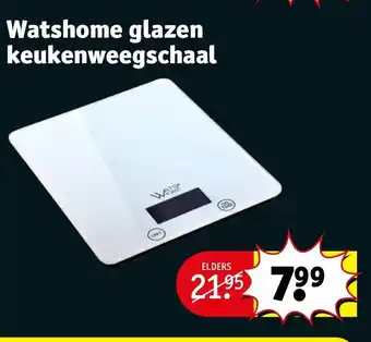 Kruidvat Watshome glazen keukenweegschaal aanbieding
