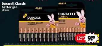 Kruidvat Duracell Classic batterijen 20-pak aanbieding