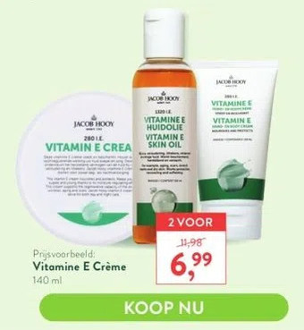 Holland & Barrett Vitamine e crème aanbieding