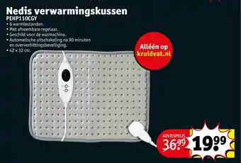 Kruidvat Nedis verwarmingskussen PEHP110CGY aanbieding