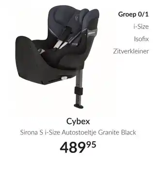 Babypark Cybex Sirona S i-Size Autostoeltje Granite Black aanbieding