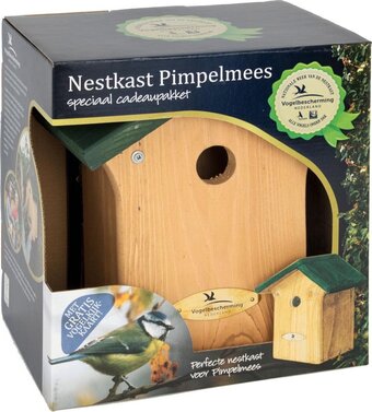 Bol.com Nestkastje pimpelmees - bruin - 12x22x24 cm aanbieding
