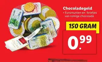 Lidl Chocoladegeld 150 gram aanbieding