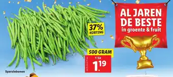 Lidl Sperziebonen 500 gram aanbieding