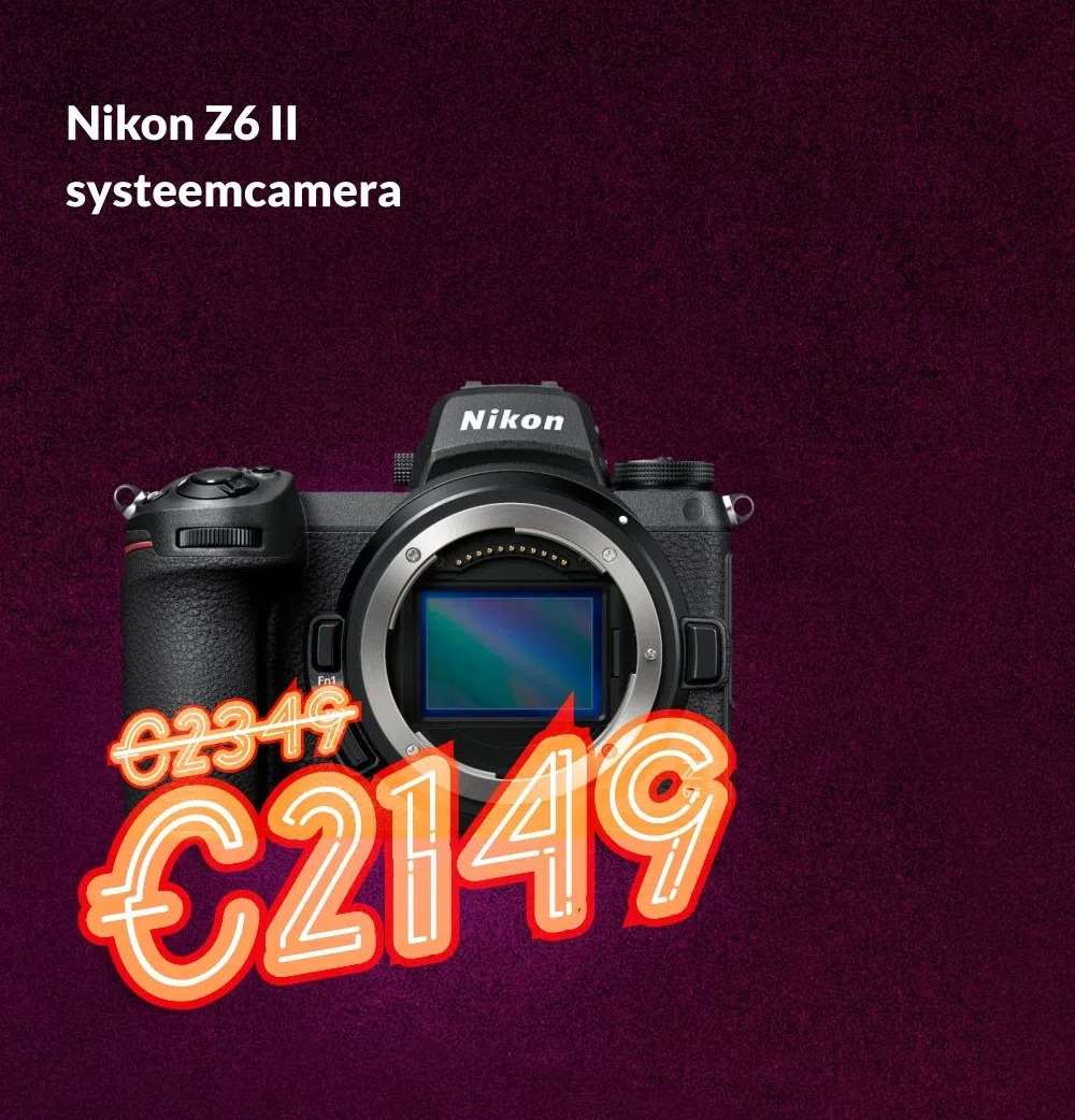 Nikon z6 ii systeemcamera aanbieding bij CameraNU