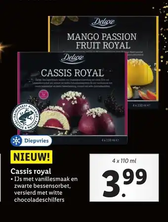 Lidl Cassis royal 4x110 ml aanbieding