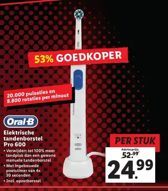 Lidl Elektrische tandenborstel Pro 600 aanbieding