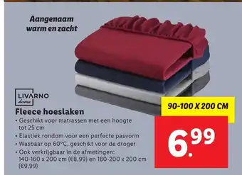 Lidl Fleece hoeslaken 90-100 x 200 cm aanbieding