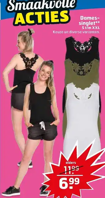 Trekpleister Dames singlet S-XXL aanbieding