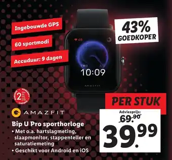 Lidl Bip U Pro sporthorloge aanbieding