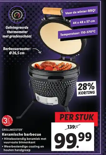 Lidl SilverCrest Keramische barbecue aanbieding