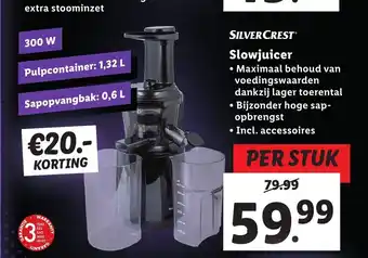 Lidl SilverCrest Slowjuicer aanbieding