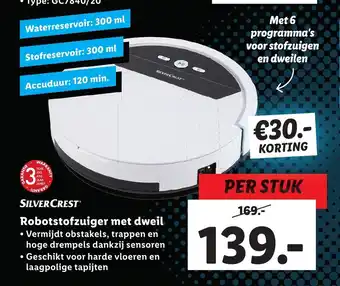 Lidl SilverCrest Robotstofzuiger met dwell aanbieding