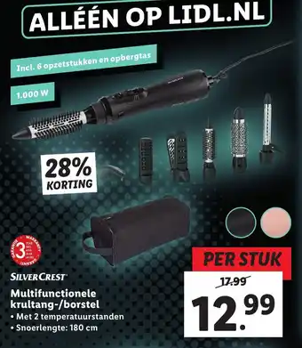 Lidl SilverCrest Multifunctionele krultang-/borstel aanbieding