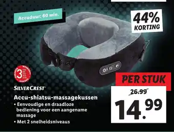 Lidl SilverCrest Accu-shiatsu-massagekussen aanbieding