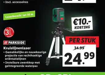 Lidl Parkside kruislijnenlaser aanbieding