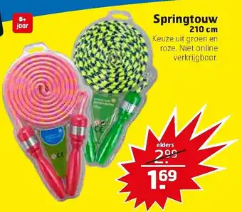 Trekpleister Springtouw 210 m aanbieding