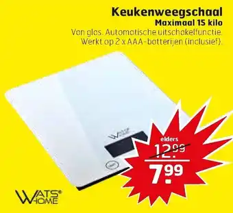 Trekpleister WatsHome Keukenweegschaal aanbieding