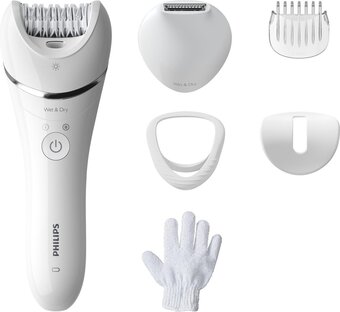 Bol.com Philips series 8000 bre715/00 - wet & dry - epilator - wit aanbieding