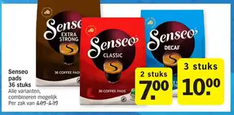 Albert Heijn Senseo pads 36 stuks aanbieding