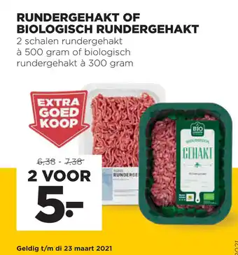 Jumbo RUNDERGEHAKT OF BIOLOGISCH RUNDERGEHAKT 300 gram aanbieding