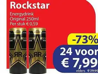 Die Grenze Rockstar energydrink original 250ml aanbieding