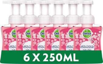 Bol.com Dettol handzeep zachte mousse - antibacterieel - roos & kersenbloesem - 6 x 250 ml aanbieding