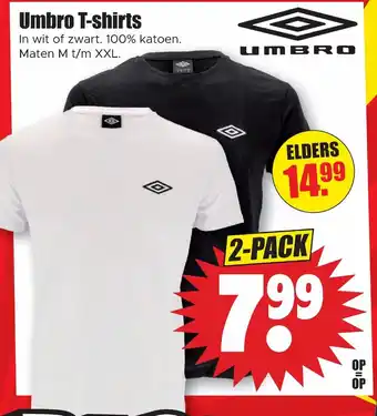 Dirk Umbro T-shirts aanbieding