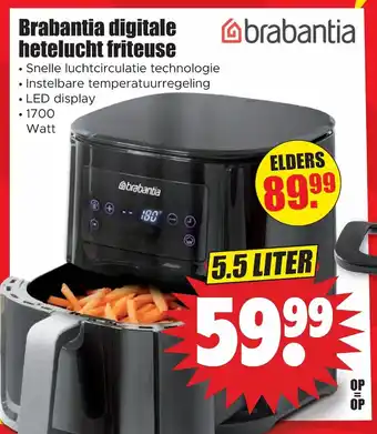 Dirk Brabantia digitale hetelucht friteuse aanbieding