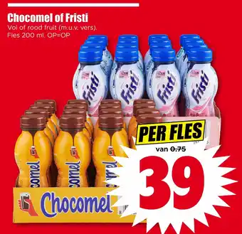 Dirk Chocomel of Fristi per fles aanbieding