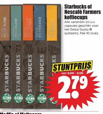 Dirk Starbucks of Nescafe Farmers koffiecups aanbieding