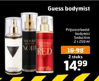 Trekpleister Guess bodymist 2 stuks aanbieding