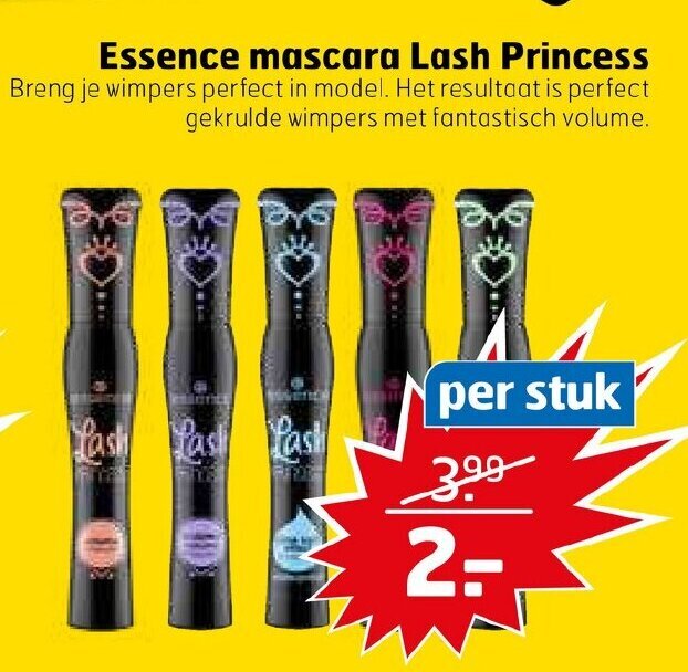 Essence mascara Lash Princess aanbieding bij Trekpleister