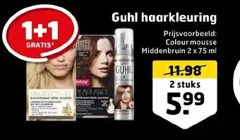 Trekpleister Guhl haarkleuring 1+1 gratis aanbieding