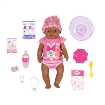 Intertoys Baby born magic meisjespop met bruine ogen - 43 cm aanbieding