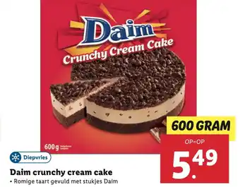 Lidl Daim crunchy cream cake aanbieding