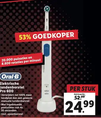 Lidl Oral-b elektrische tandenborstel pro 600 aanbieding