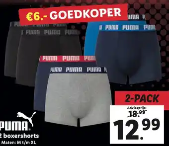 Lidl Puma 2 boxershorts aanbieding